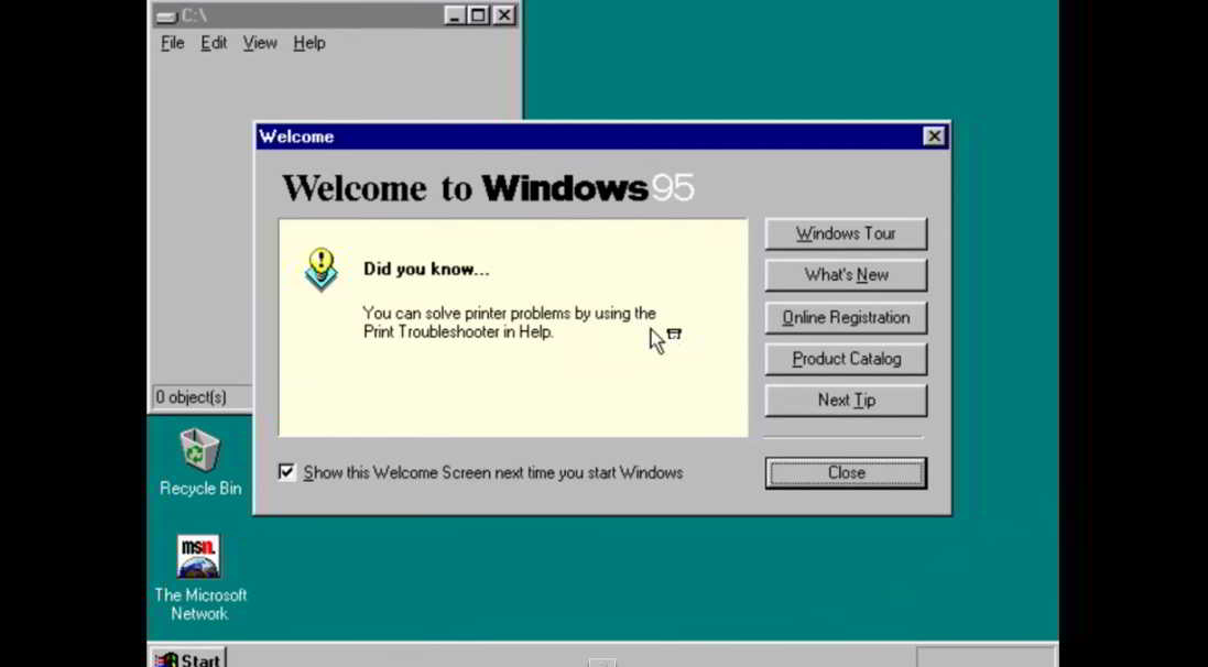 iPad con Windows 95