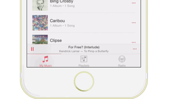 Musikapplikation iOS 8.4 funktioner 3