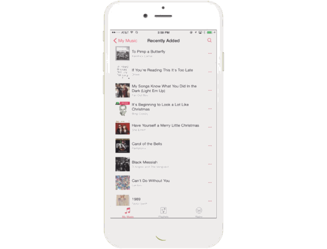 Fonctions de l'application musicale iOS 8.4 4