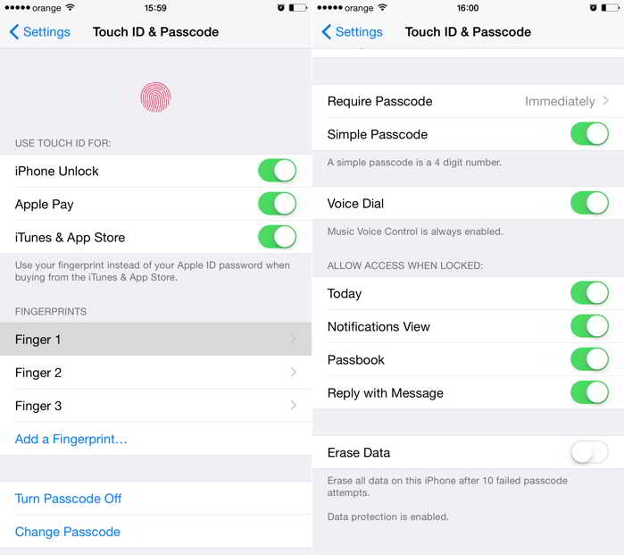 iOS 8.3 Touch ID App Store -ongelma