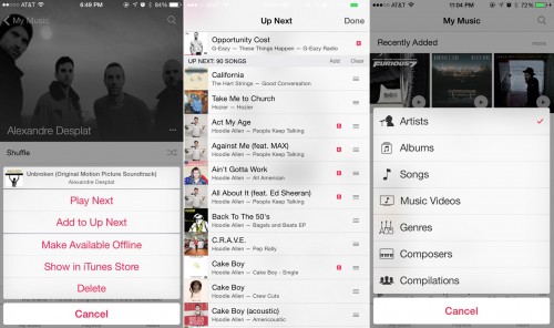 Application iOS 8.4 Musique Ma Musique