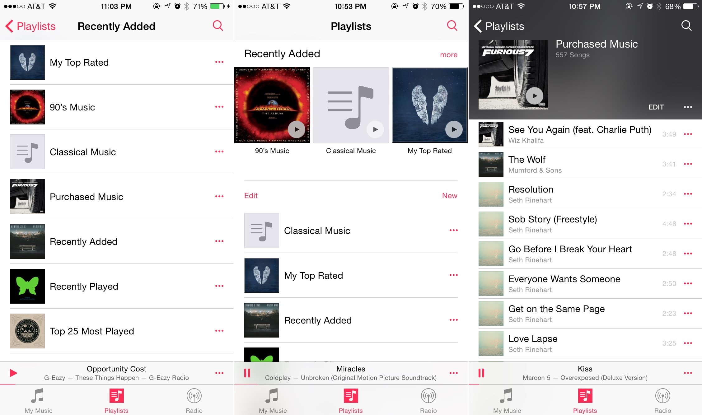 iOS 8.4 aplicatie Muzica Playlist