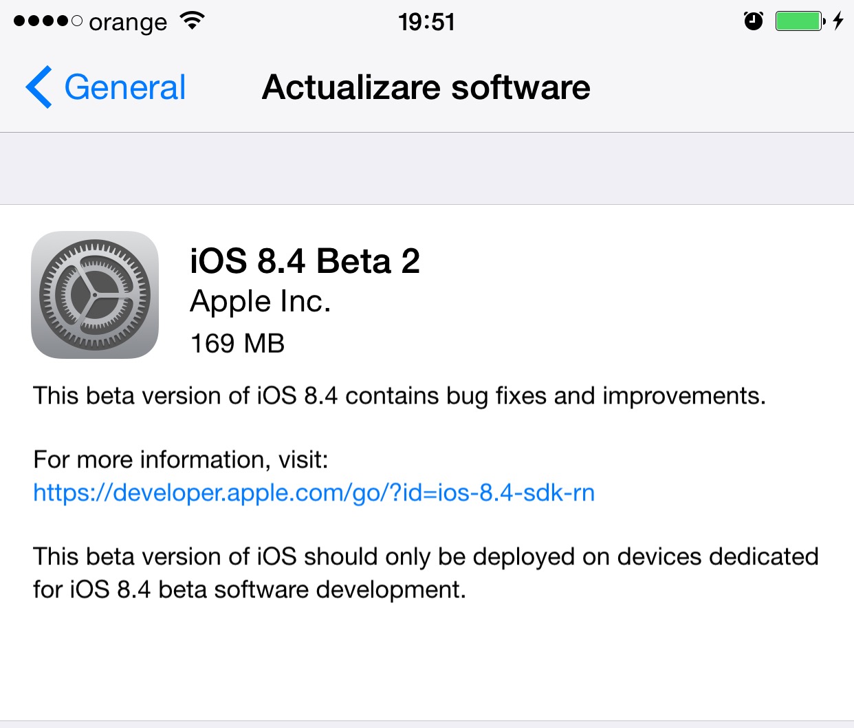 iOS bêta 8.4 2