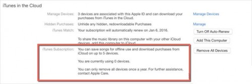 suscripción de itunes