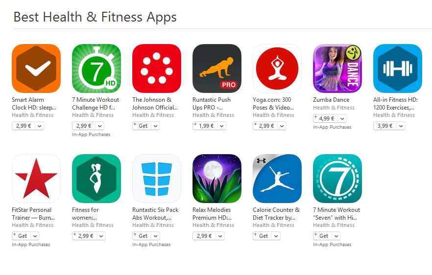 Gesundheits- und Fitness-iPad