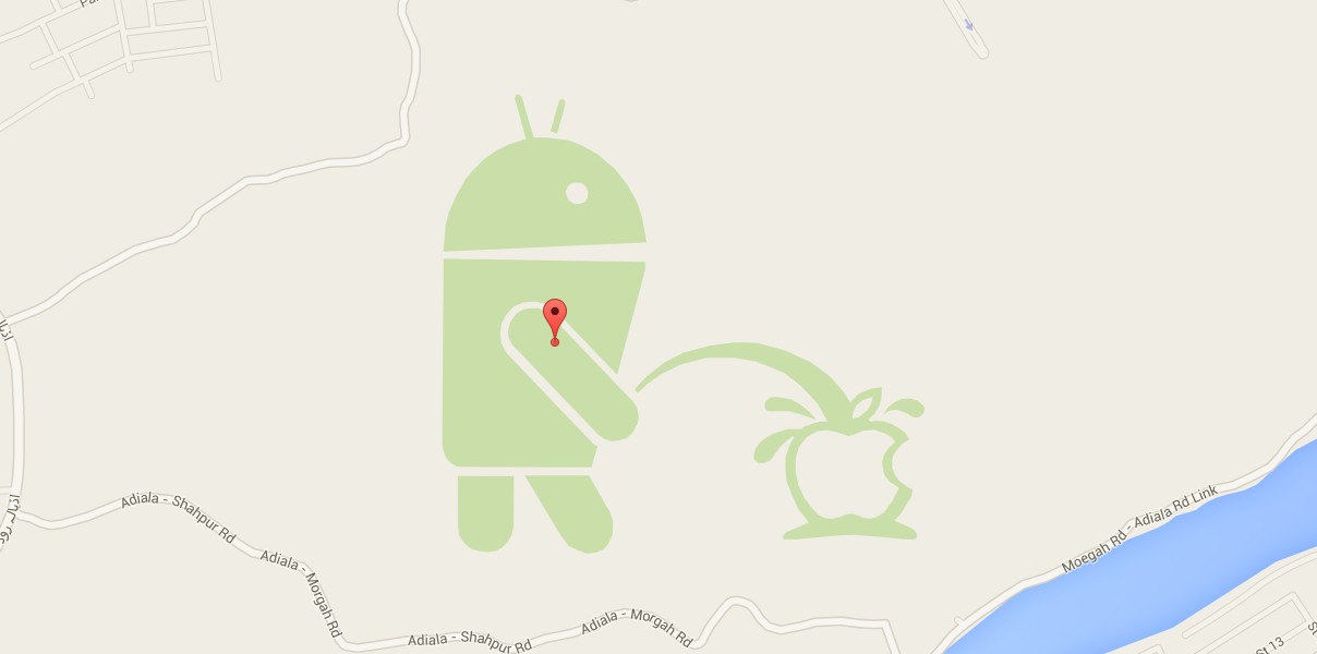 Android uriniert auf Apple, Google schließt Map Maker
