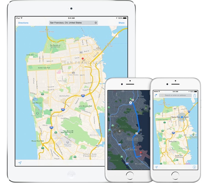 Base de datos de mapas de Apple