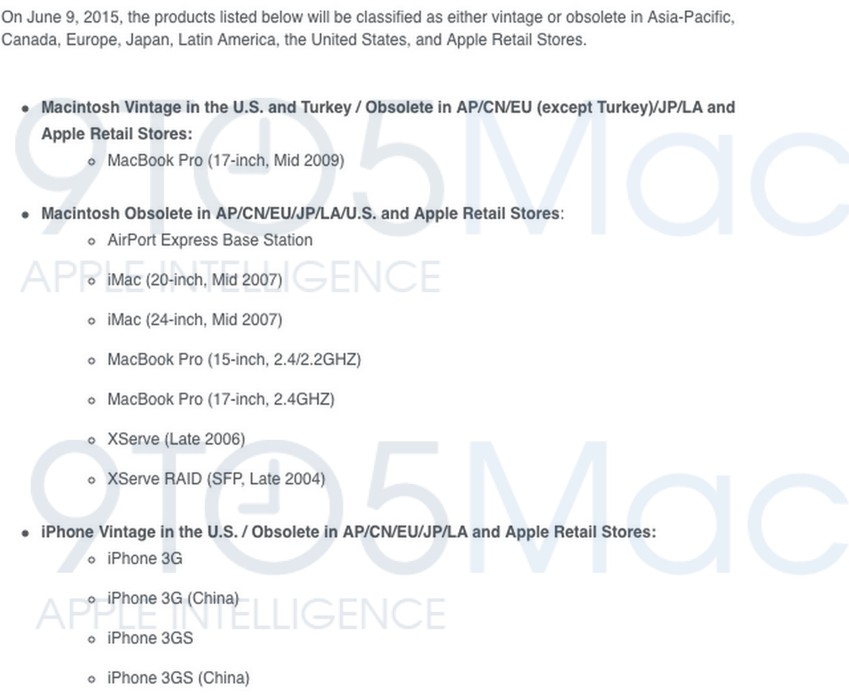 Apple sisteaza suportul de reparatii pentru unele terminale iPhone si Mac