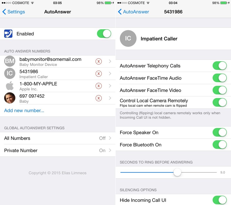 AutoAnswer8 (iOS 8)