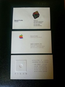Tarjetas de visita de Steve Jobs vendidas por 10.000 dólares