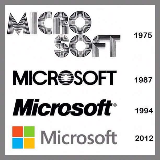 Microsoft evolutie logo - iDevice.ro