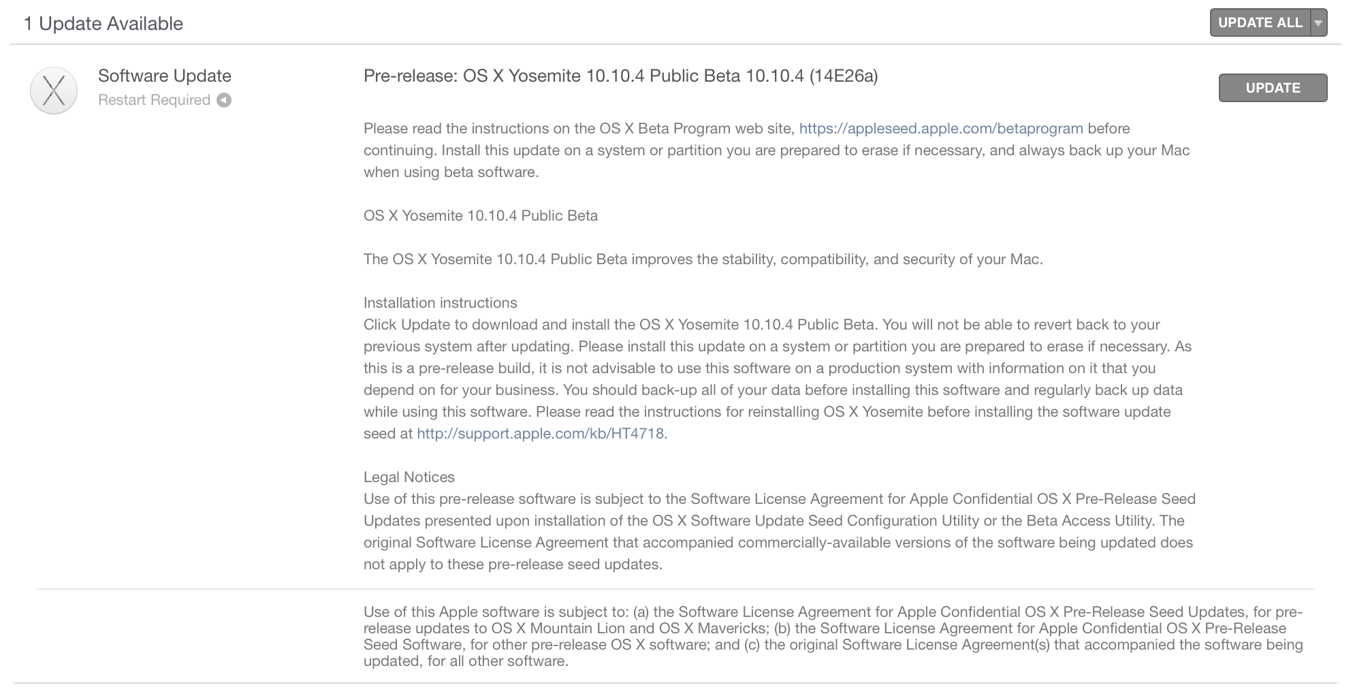 OS X Yosemite 10.10.4