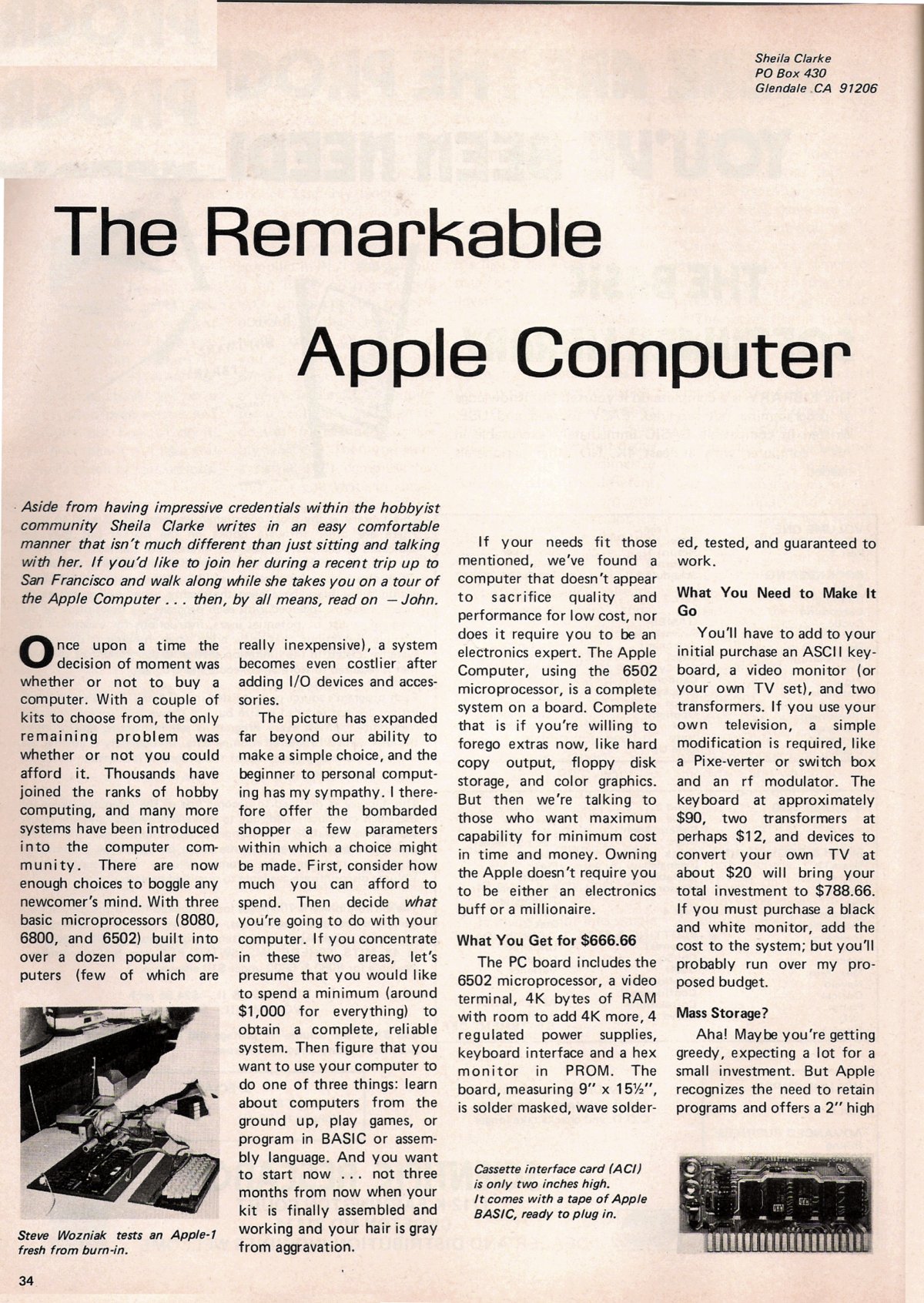 The first article about Apple in a newspaper