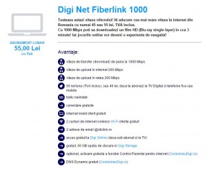 RCS RDS creste vitezele Digi Net Fiberlink