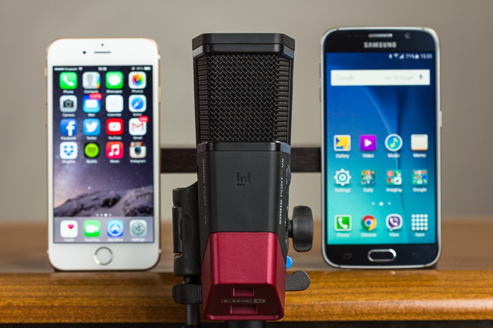 Samsung Galaxy S6 iPhone 6 speaker comparison