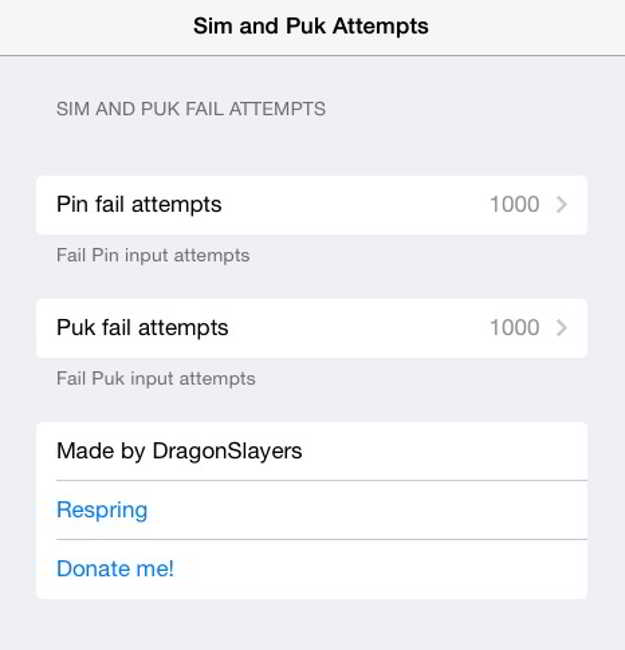 Sim&Puk Attempt