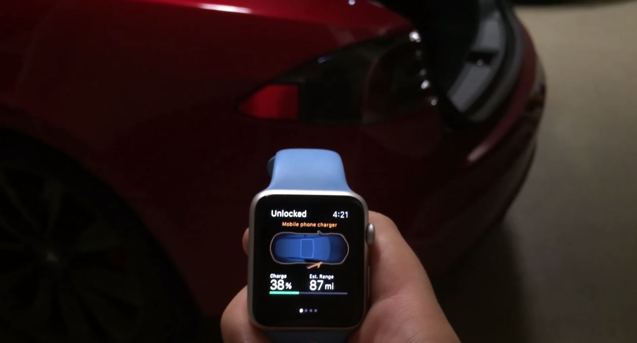 Tesla Model S - Télécommande S Apple Watch - iDevice.ro