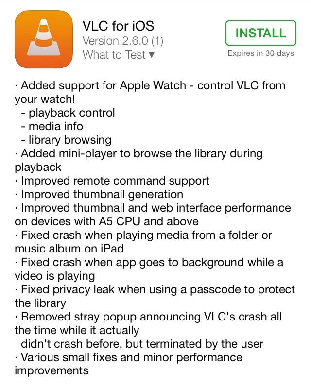 VLC Apple Watch