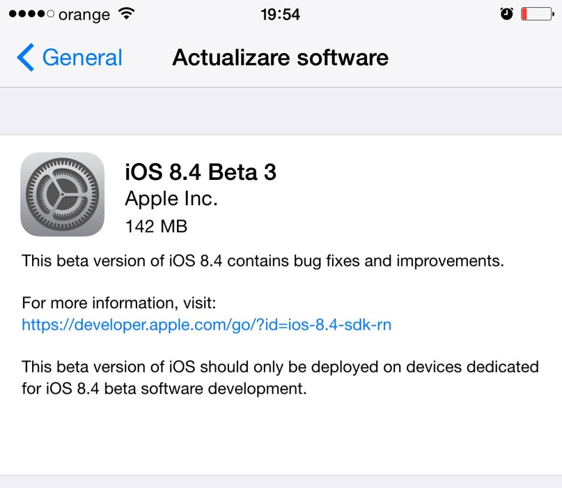 iOS bêta 8.4 3
