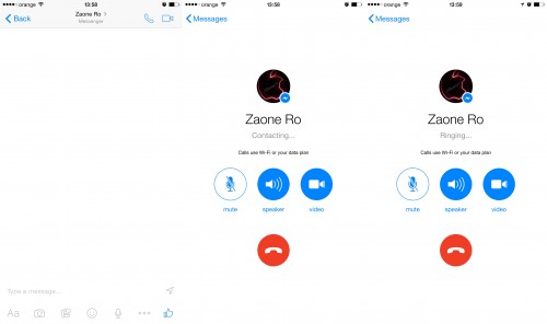 initiate a Facebook Messenger video call