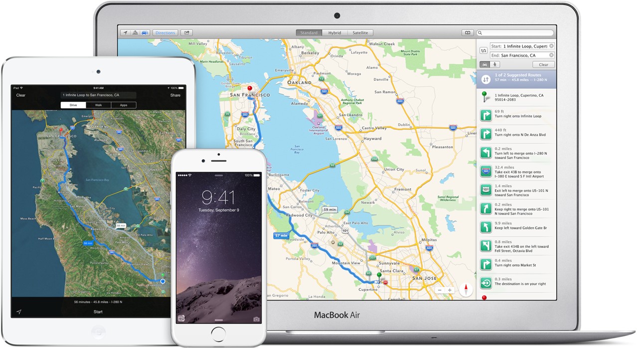 Web delle mappe di Apple