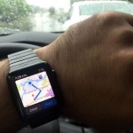 Apple Watch behind the wheel comically