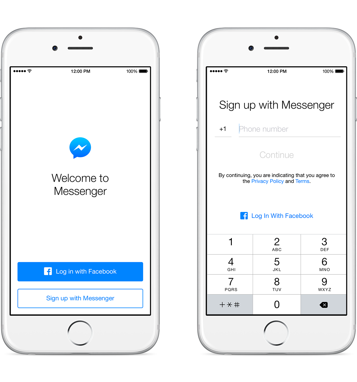 Numero di telefono dell'iPhone di Facebook Messenger