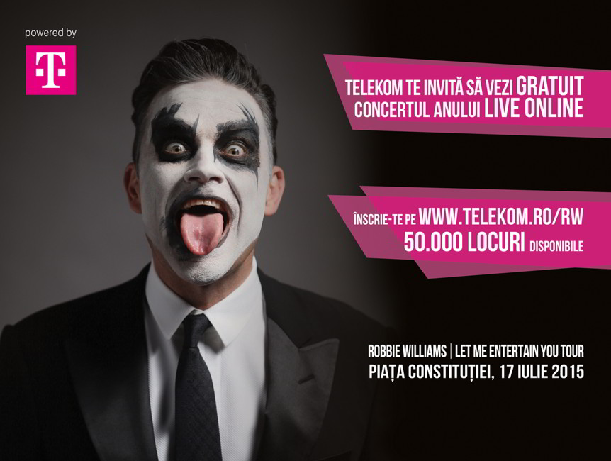 ROBBIE WILLIAMS suorana lähetyksenä Telekom