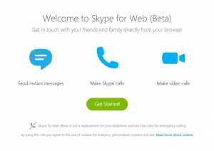 Skype på webben beta Rumänien