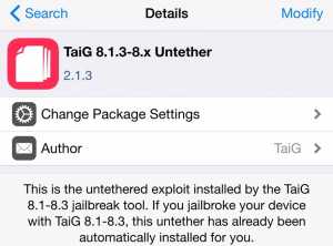 TaiG 8.1.3-8.x Untether