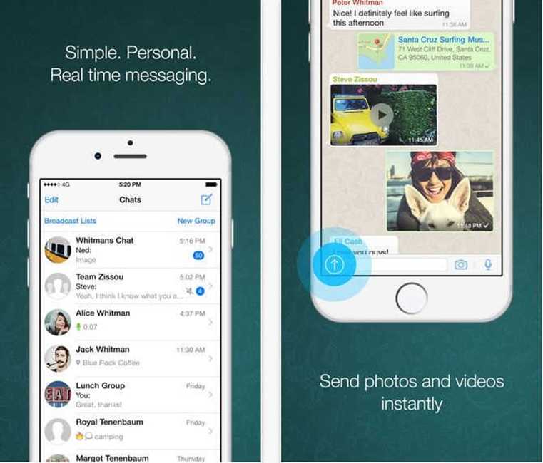 Komunikator WhatsApp na iOS 9