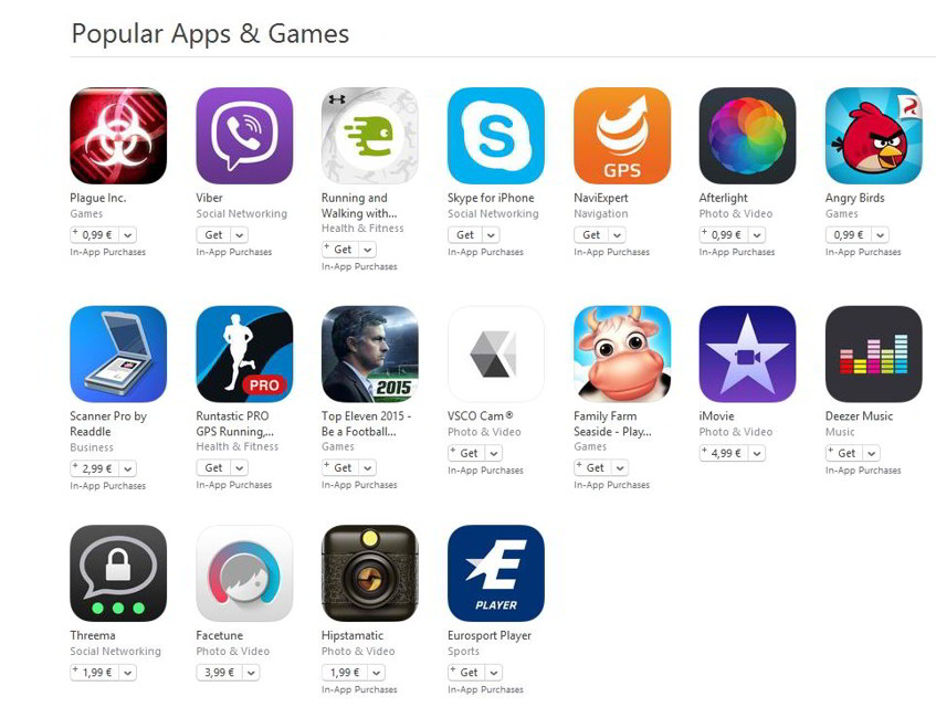 beliebte iPhone- und iPad-Anwendungen