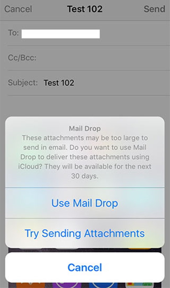 iCloud Mail Drop