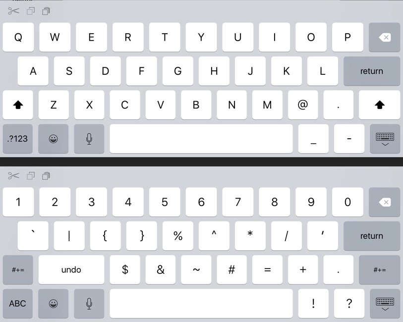iOS 8 iPad-tangentbord bekräftar iPad Pro