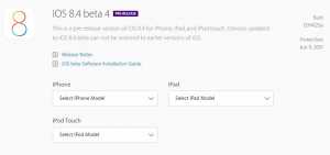 iOS beta 8.4 4