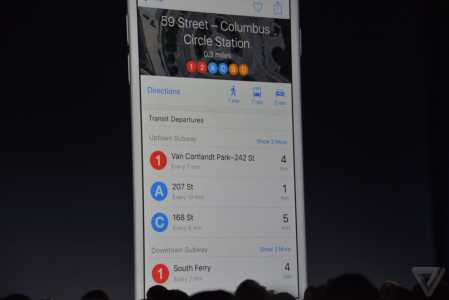 iOS 9 Apple Maps Transit 1