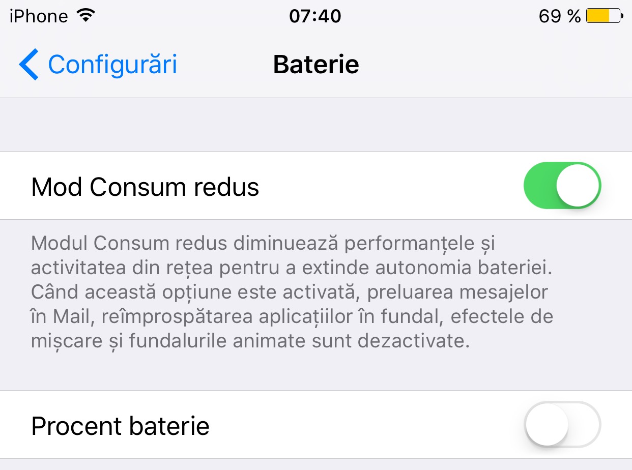 iOS 9 Laag stroomverbruik