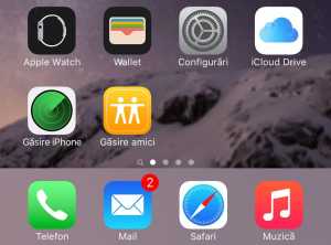 iOS 9 „Mein iPhone suchen“, „Meine Freunde finden“.