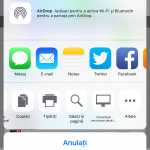 iOS 9 Safari vizualizare desktop share sheets