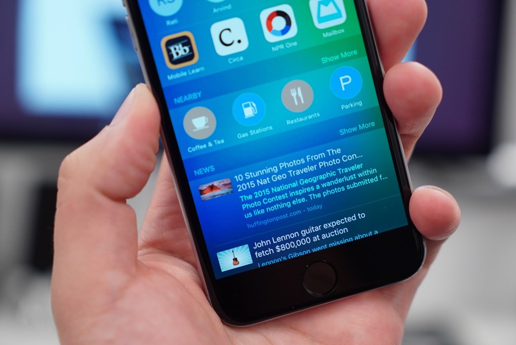 iOS 9 functions taken over Siri