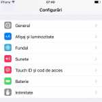 iOS 9 meniu baterie