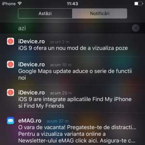 iOS 9-meddelanden Notification Center