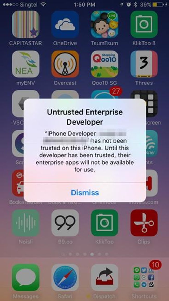 iOS 9 application protection