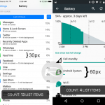 iOS 9 vs Android M slösat skärmutrymme 1