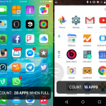iOS 9 vs Android M zmarnowane miejsce na ekranie