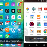 iOS 9 vs Android M slösat skärmutrymme