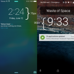 iOS 9 vs Android M slösat skärmutrymme 3