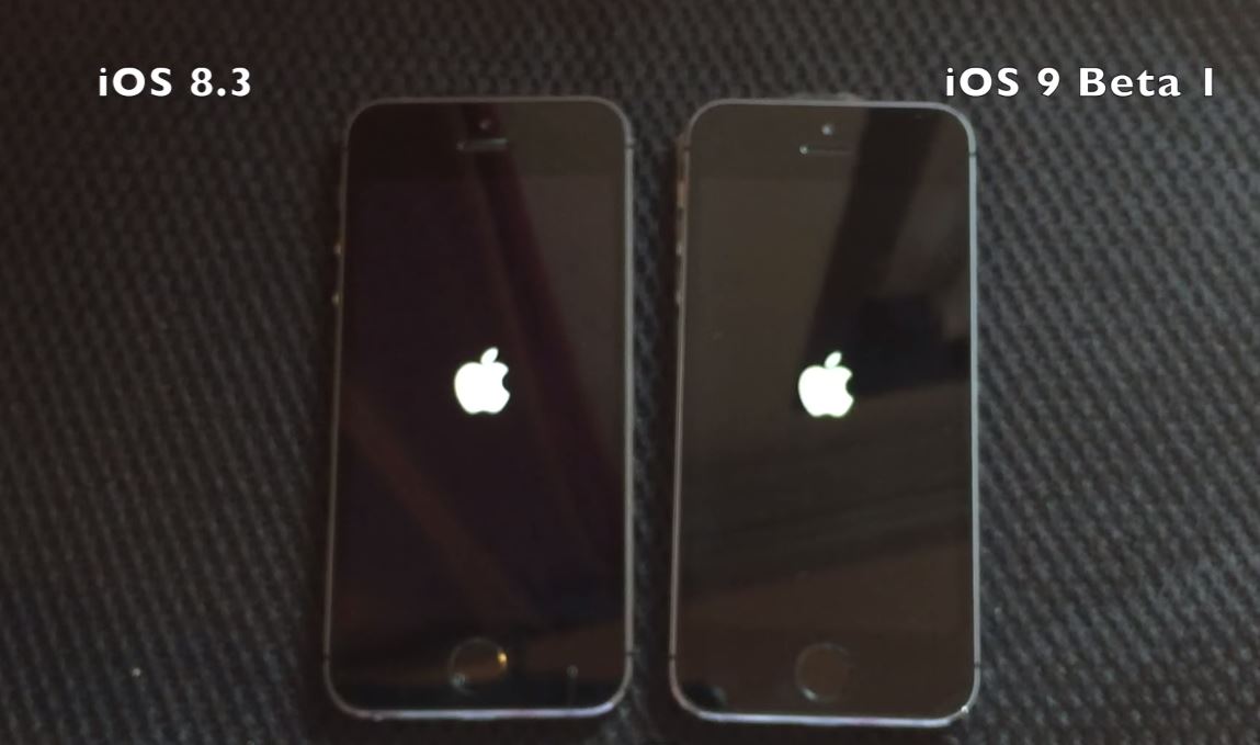 iOS 9 vs iOS 8.3 iPhone 5S
