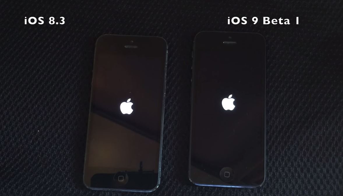 iOS 9 vs iOS 8.3 iPhone 5:ssä