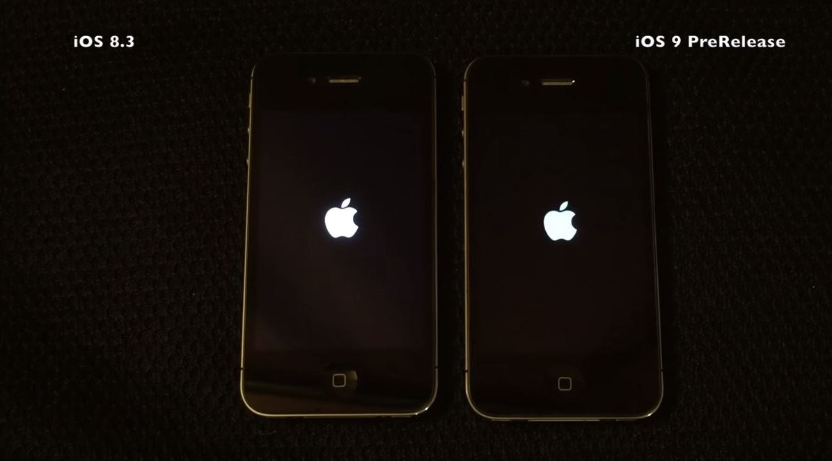 iPhone 4S iOS 9 contre iOS 8.3 contre iOS 7.1.2